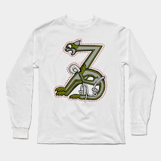 Celtic Cat Letter Z Long Sleeve T-Shirt